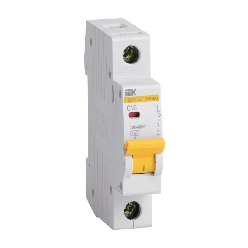 Автоматический выключатель IEK Karat ВА 47-29 4,5кА, С 16А, 1П, MVA20-1-016-C