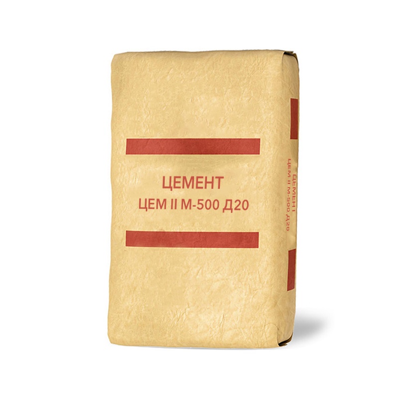 Цемент ЦЕМ II/А-Ш 42,5Н, М-500, Д20 (50 кг)