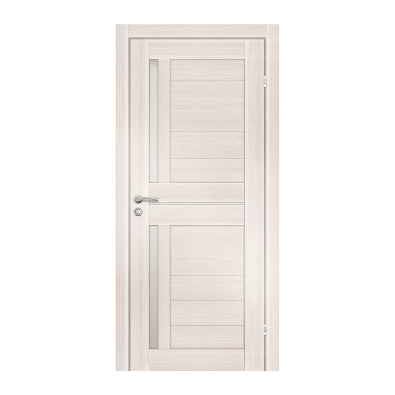 Полотно дверное Olovi Орегон, со стеклом, дуб белый, б/п, б/ф (900х2000 мм)