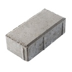 Плитка тротуарная Брусчатка, серый (200х100х60 мм)