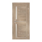 Полотно дверное Olovi Орегон, со стеклом, дуб шале, б/п, б/ф (700х2000 мм)