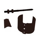 Держатель трубы, металл (на кирпич), d=90 мм, коричневый
