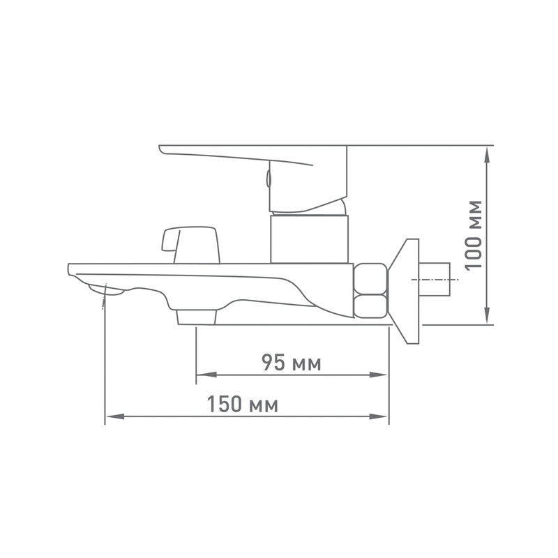 Смеситель для ванны Mix&Fix Flash 5101 с аксессурами