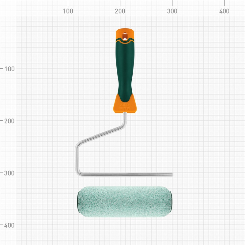 Валик Варяг 32843 микроволокно с бюгелем, ворс 12 мм, 180 мм