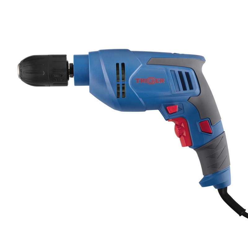 Дрель безударная сетевая Trigger 20016, 13 мм, БЗП, 0,45 кВт, реверс, 0-2500 об/мин