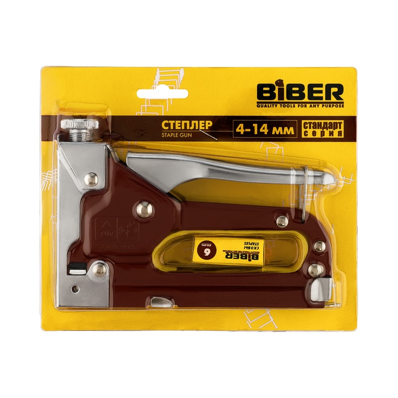 Степлер Biber 85801 скобы 4-14 мм, тип 53