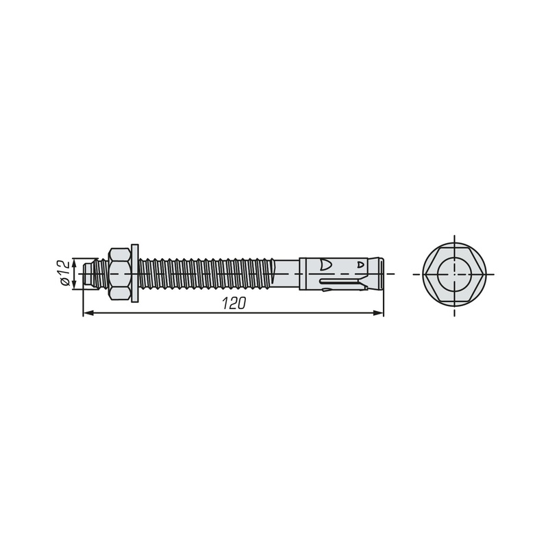 Анкер клиновой SWFS М12х120 (40 шт)