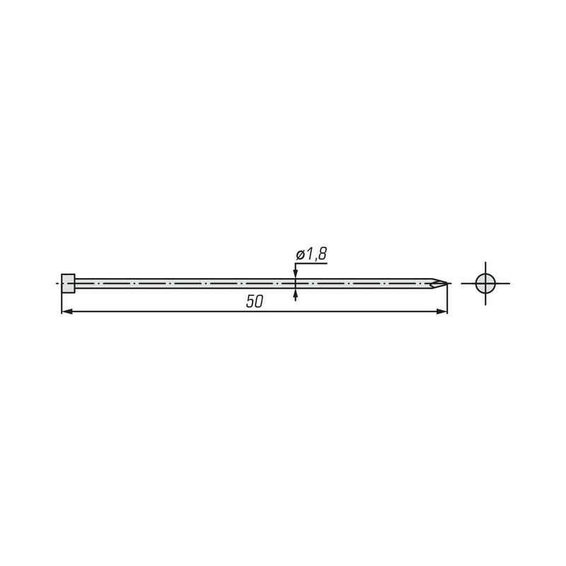 Гвоздь финишный SWFS DIN1152 1,8х50 (1 кг)