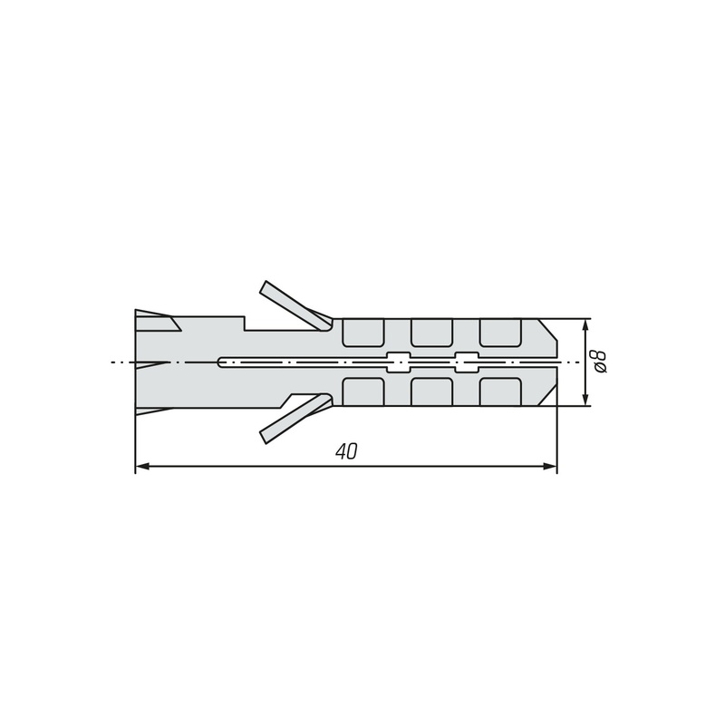 Дюбель PR 8х40 нейлон (250 шт)