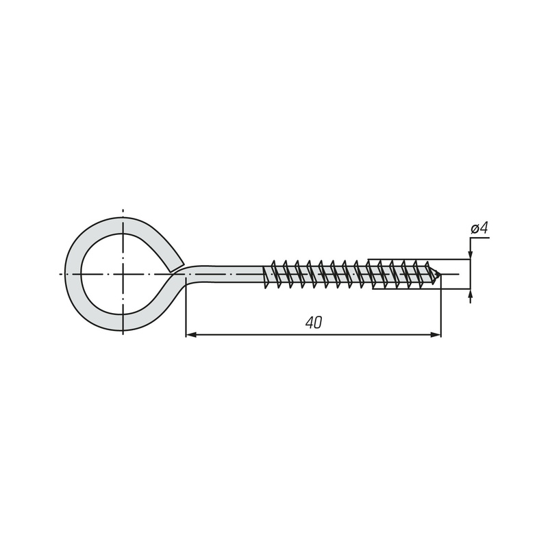 Крючок круглый О-образный SWFS 4х40 (250 шт)