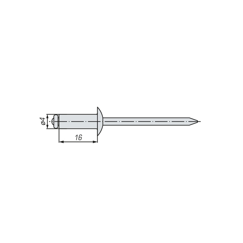 Заклепка вытяжная комбинированная SWFS 4х16 (100 шт)