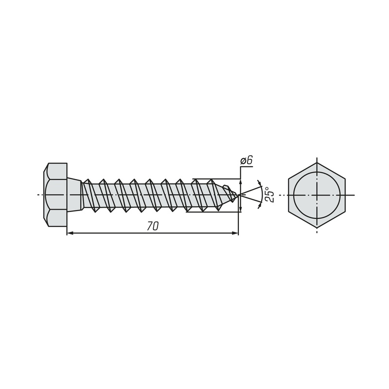 Шуруп сантеxнический SWFS 6х70 (50 шт)