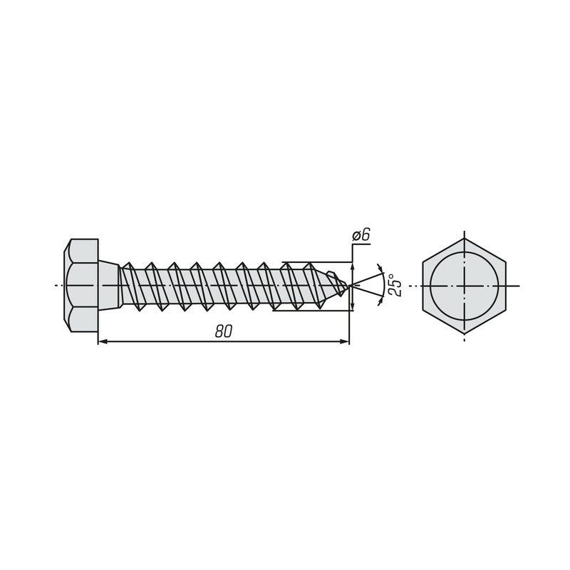 Шуруп сантеxнический SWFS 6х80 (50 шт)