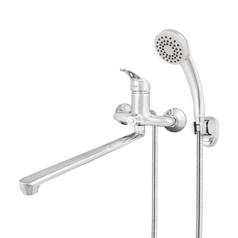 Смеситель для ванны Mix&Fix Zetta 1007 с аксессуарами, L- излив 350мм