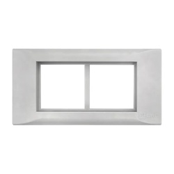 Суппорт с рамкой к кабель-каналу EKF 105х50мм, 4 модуля (2 поста), белый