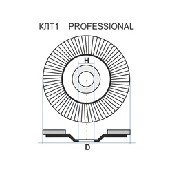 Диск лепестковый по металлу Луга Р60 125х22 мм