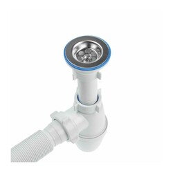 Сифон бутылочный Orio А-3202, 1 1/4"х40 мм, малый корпус, решетка d=63мм