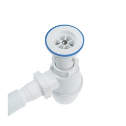 Сифон бутылочный Orio А-7001, 1 1/2"х40мм, решетка d=70мм, гибкая труба