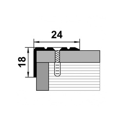 Порог угловой Лука, бронза анод. (0,9 м х 18 мм х 24 мм)