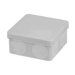 Коробка разветвительная о/у двухкомпонентная под пистолет, 80х80х40 мм, 8 вводов, серая IP66