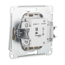 Выключатель с/у Atlasdesign ATN000311, 1 клавиша, б/инд, алюминий