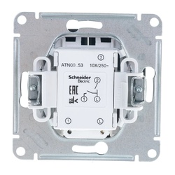 Выключатель с/у Atlasdesign ATN001053, 2 клавиши, с/инд, карбон