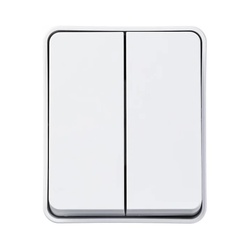 Выключатель о/у Atlasdesign Profi ATN540151, 2 клавиши, б/инд, IP54, белый