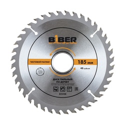 Диск пильный Biber 85248 185х30-20-16 z40, чистый рез