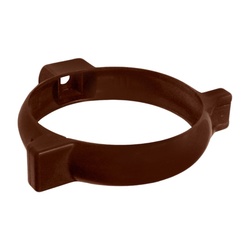Хомут трубы пластиковый Variform North, d=80, коричневый