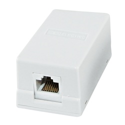 Розетка компьютерная внешняя TDM RJ-45, 1 гнездо, IP20, белая