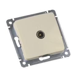 Розетка телевизионная TV с/у Master РСТВ-401-01, 1 гнездо, слоновая кость