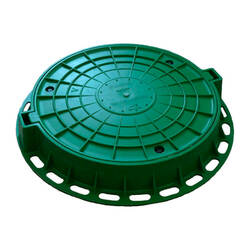 Люк полимерно-песчаный средний, зеленый