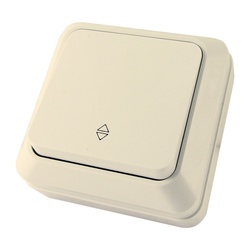 Переключатель о/у Ладога SQ1801-0006, 1 клавиша, б/инд, слоновая кость