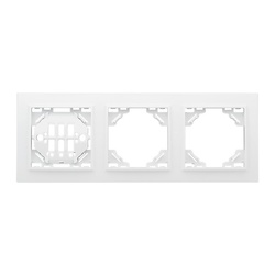 Рамка 3-х постовая Минск ERM-G-303-10, горизонтальная, белая