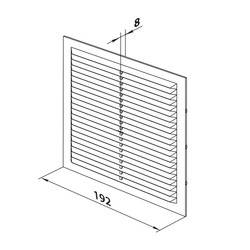Решетка Наш Вент 192х192 мм МВ 150-1с, с москит. сеткой