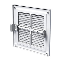 Решетка разъемная НашВент 204х204 мм МВ 150с, с москитной сеткой