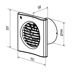 Вентилятор вытяжной НашВент Опера 100, 99 м3/ч