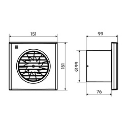 Вентилятор вытяжной НашВент Опера 100 Плюс 125, 122 м3/ч