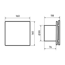 Вентилятор вытяжной НашВент Самба 100, 87 м3/ч