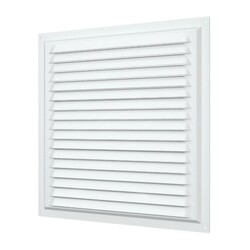 Решетка Era МЭ 300х300 мм, с москит. сеткой, металл белая