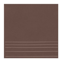 Ступени клинкерная плитка Керамин Амстердам 4, коричневая, 298х298х7 мм